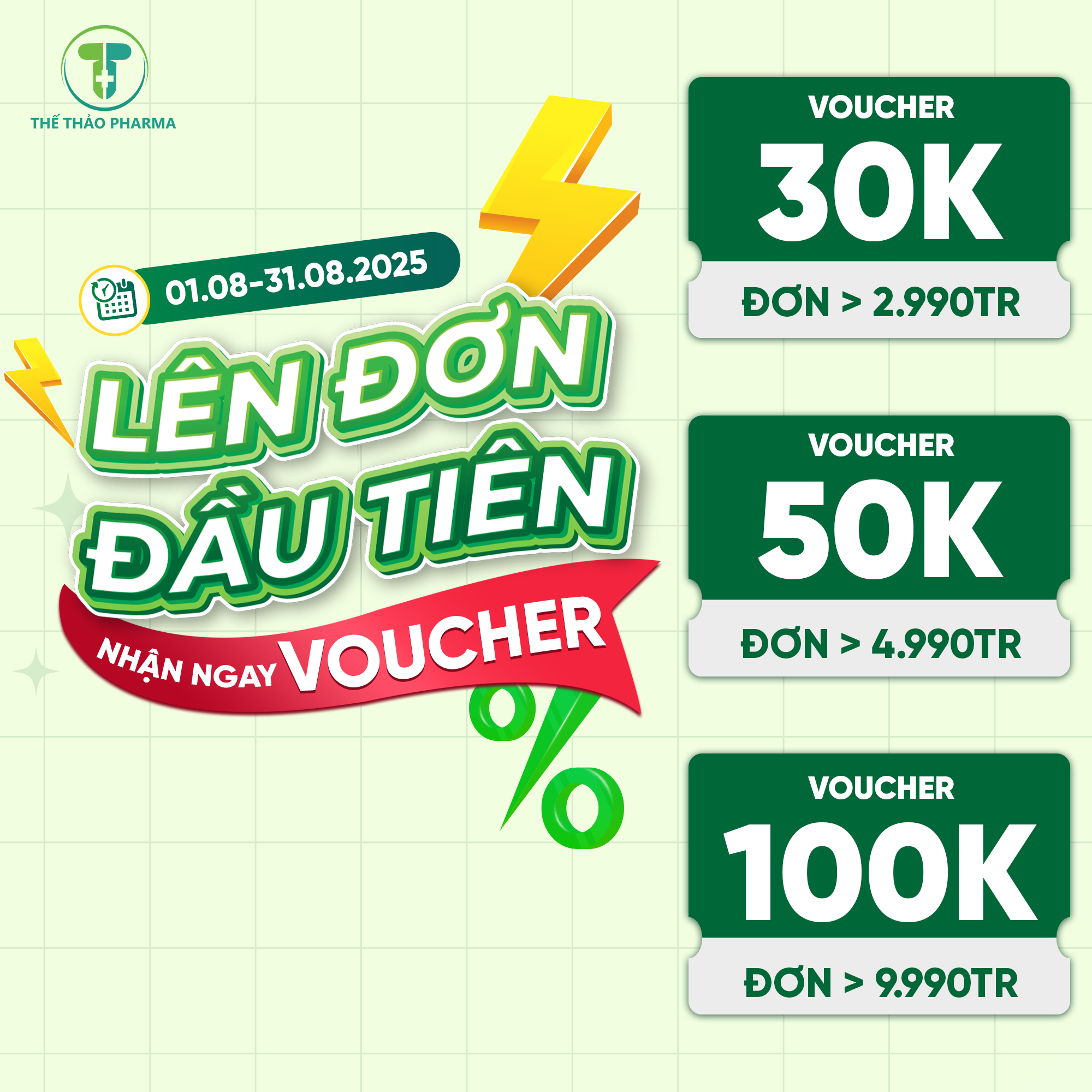 Lên Đơn Đầu Tiên – Nhận Voucher Cực Đã Tại Thế Thảo Pharma